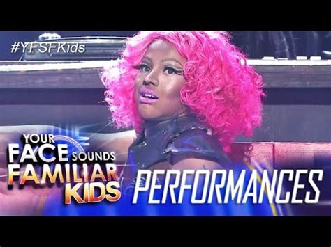 Your Face Sounds Familiar Kids Finale: Awra Briguela as Nicki .